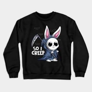 Grim Reaper Rabbit - Kawaii Pastel Goth Crewneck Sweatshirt